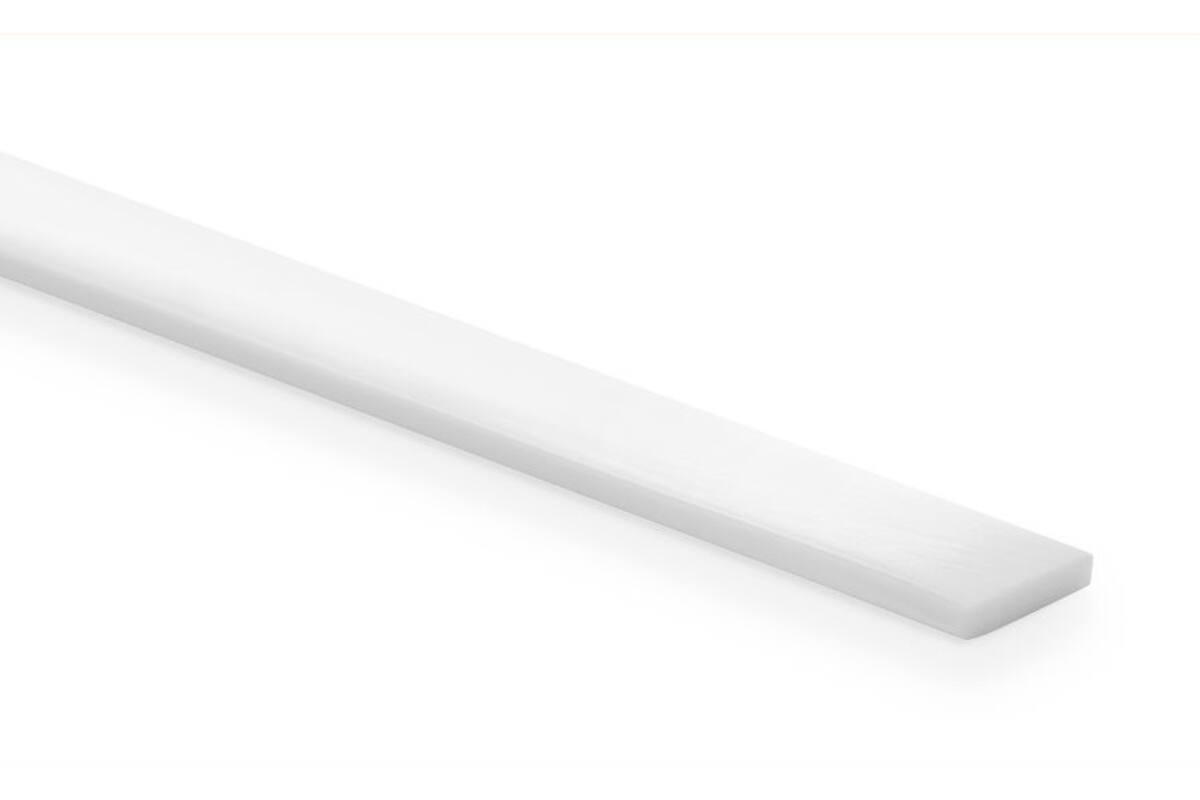 Flat profile A2085B, 14x3 mm
(PVC elastic, white), 200 m/spool